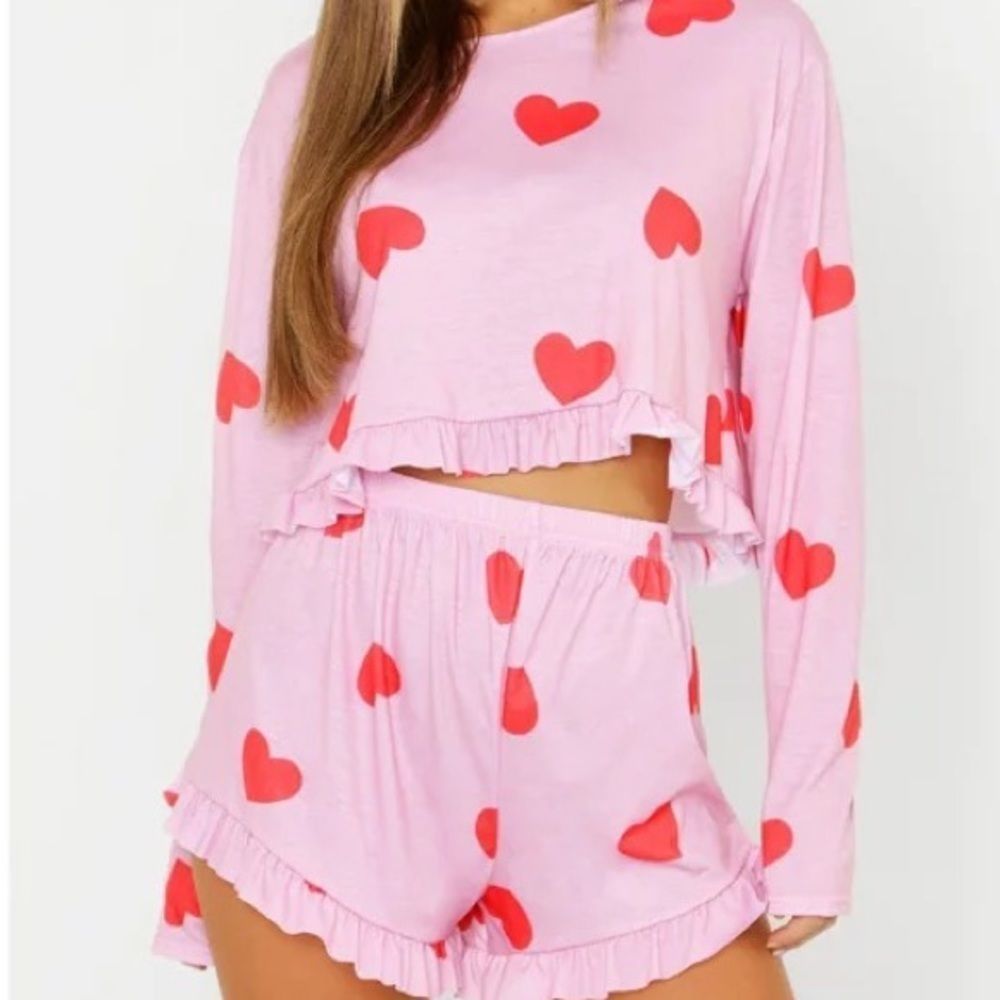 Red Hearts  Sleepwear 2PC Set